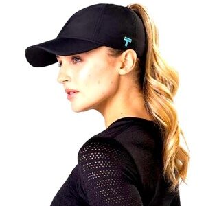 2 Top Knot ponytail hats! 2 hats! (Black and White).